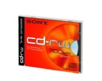 CD REGRABABLE SONY 4 X 700MB/80MIN CAJA IND.